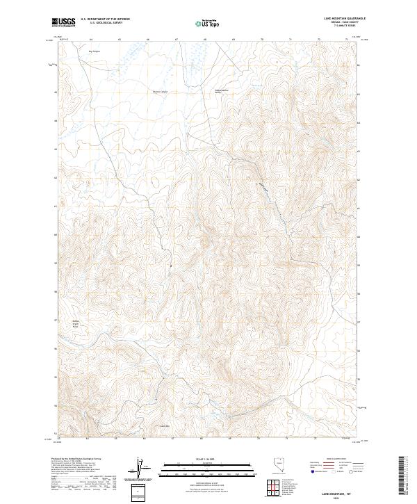USGS Topographic Map – Lake Mountain