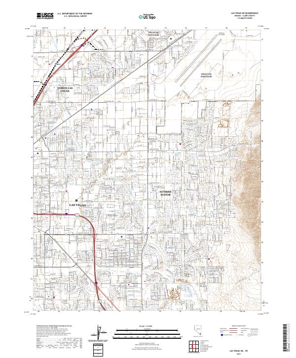 USGS Topographic Map – Las Vegas NE
