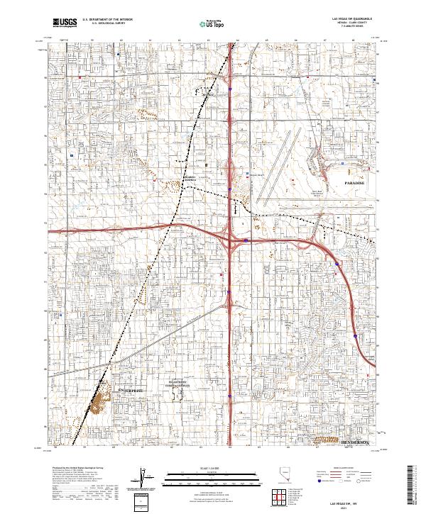USGS Topographic Map – Las Vegas SW