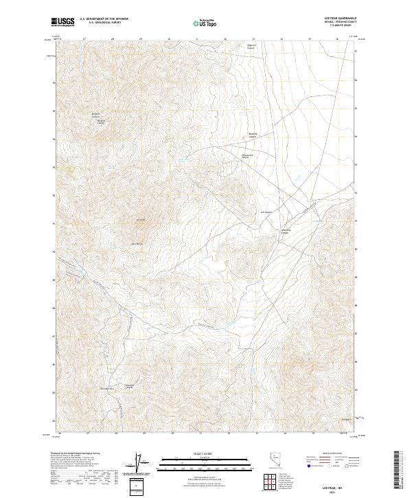 USGS Topographic Map – Lee Peak