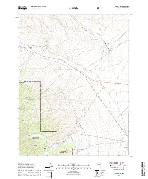 USGS Topographic Map – Lehman Caves