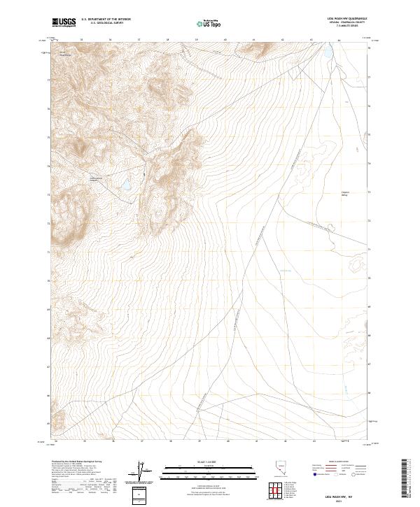 USGS Topographic Map – Lida Wash NW