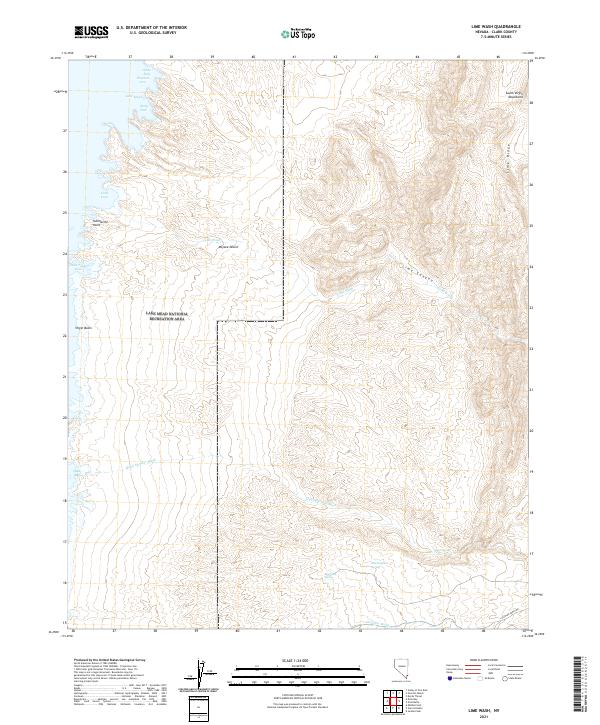 USGS Topographic Map – Lime Wash