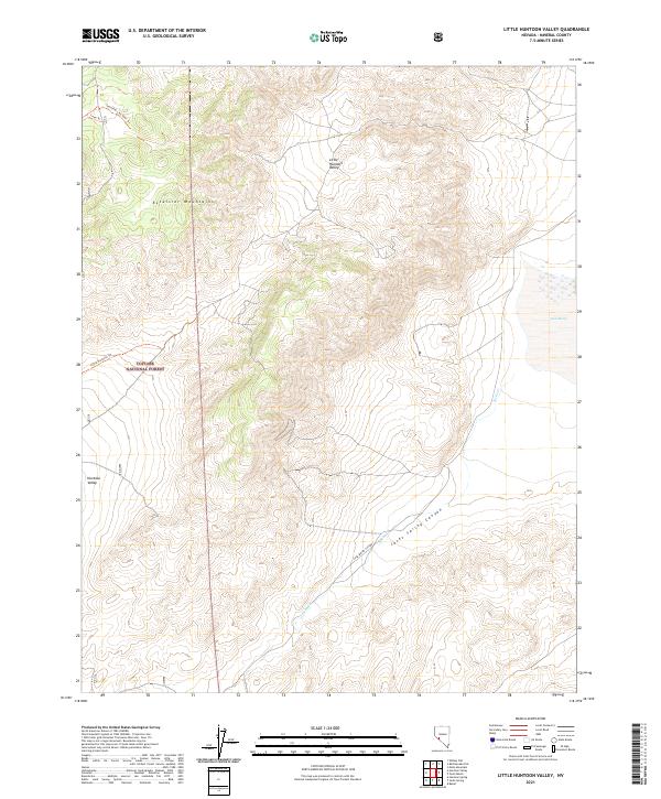 USGS Topographic Map – Little Huntoon Valley