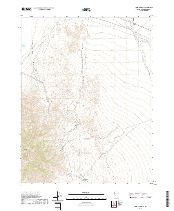 USGS Topographic Map – Lone Mountain