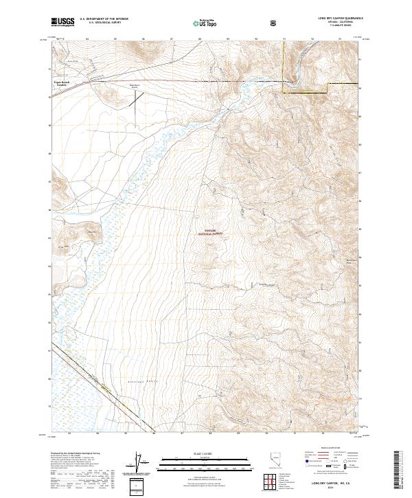 USGS Topographic Map – Long Dry Canyon