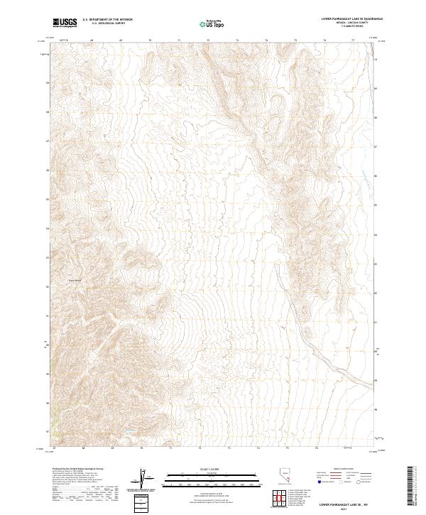 USGS Topographic Map – Lower Pahranagat Lake SE