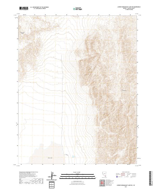 USGS Topographic Map – Lower Pahranagat Lake SW