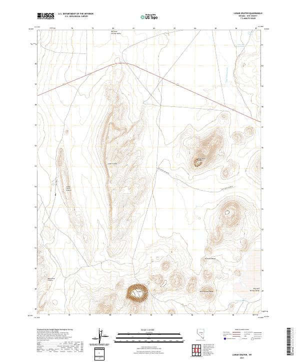 USGS Topographic Map – Lunar Crater