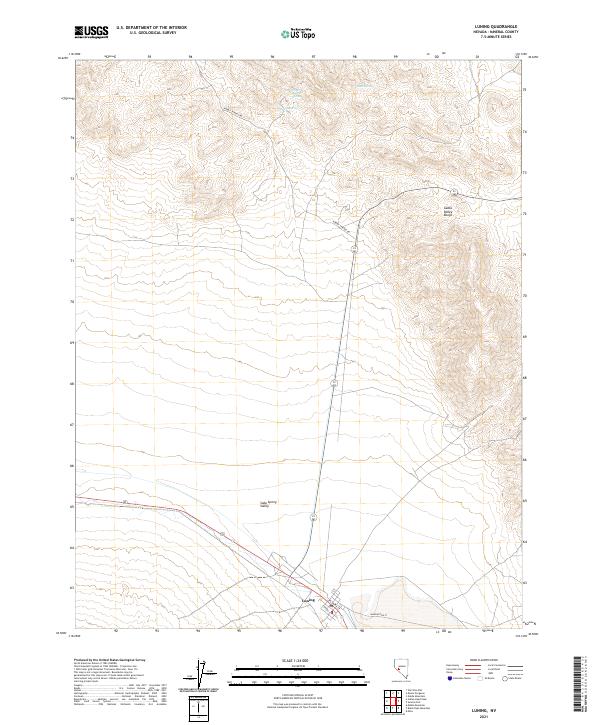 USGS Topographic Map – Luning