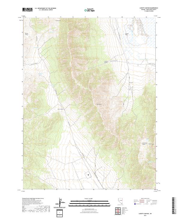 USGS Topographic Map – Lusetti Canyon