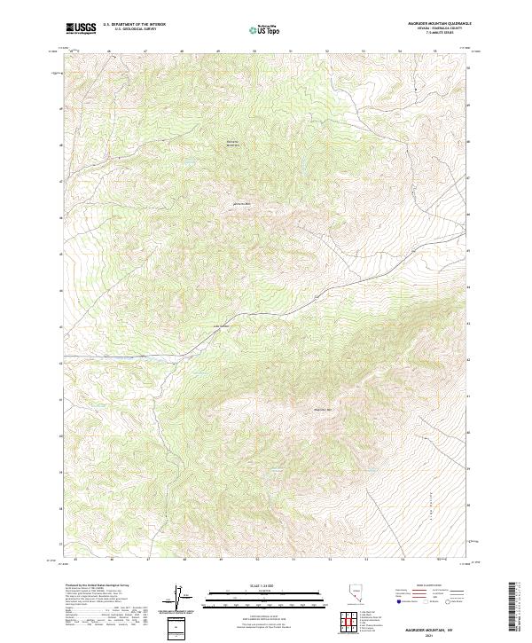 USGS Topographic Map – Magruder Mountain