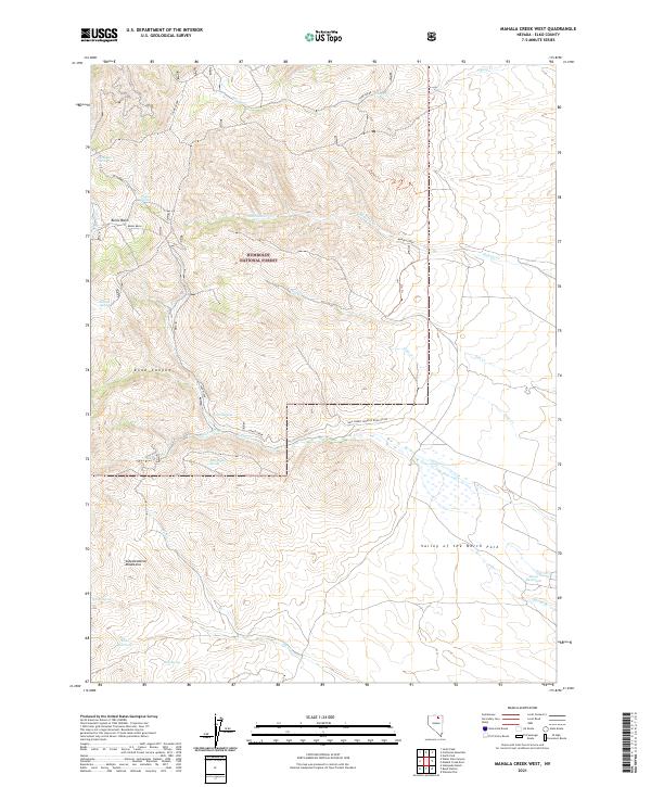 USGS Topographic Map – Mahala Creek West