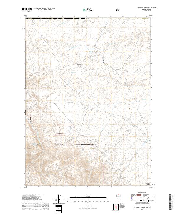 USGS Topographic Map – Mahogany Spring