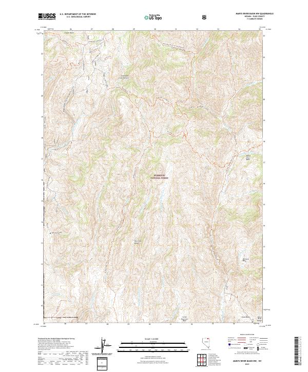 USGS Topographic Map – Marys River Basin NW