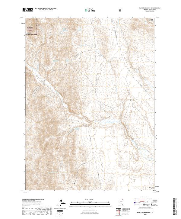USGS Topographic Map – Marys River Basin SE