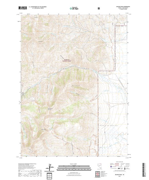 USGS Topographic Map – McAfee Peak
