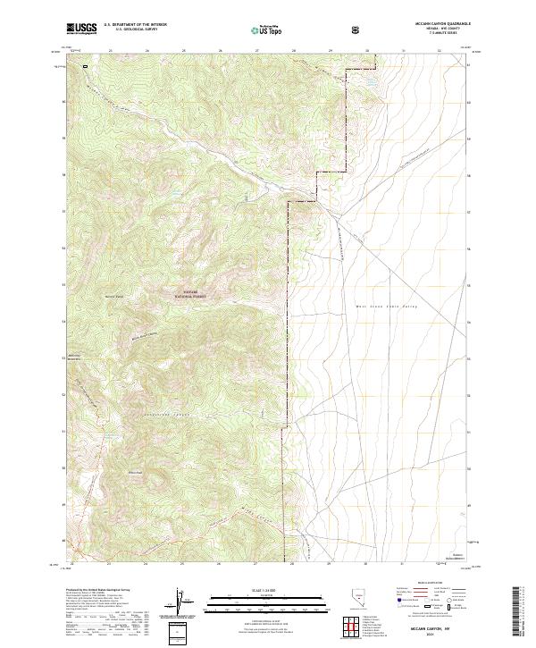 USGS Topographic Map – McCann Canyon