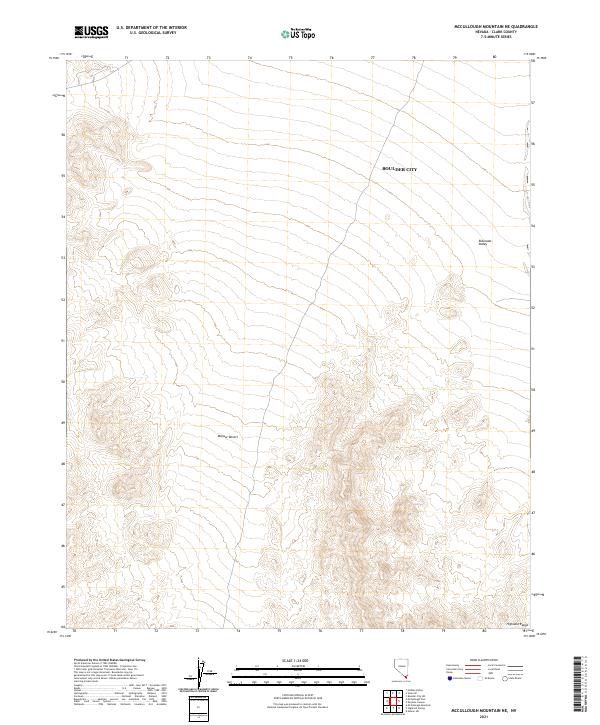 2021 Map of McCullough Mountain NE, 2021 Print