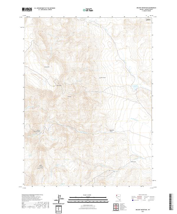 USGS Topographic Map – Melody Mountain