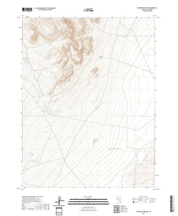 USGS Topographic Map – Meteorite Crater