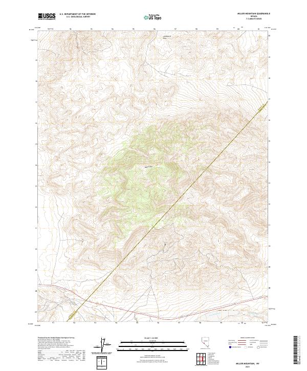 USGS Topographic Map – Miller Mountain