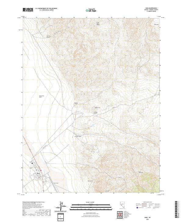 USGS Topographic Map – Mina