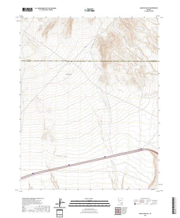 2021 Map of Moapa Peak SE, 2021 Print