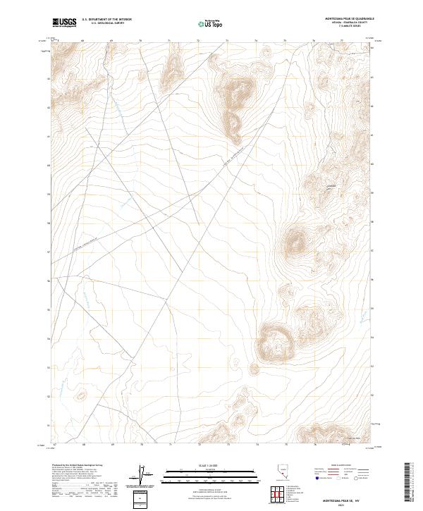 2021 Map of Montezuma Peak SE, 2021 Print