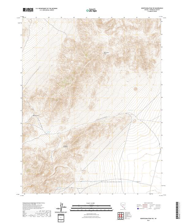 USGS Topographic Map – Montezuma Peak SW
