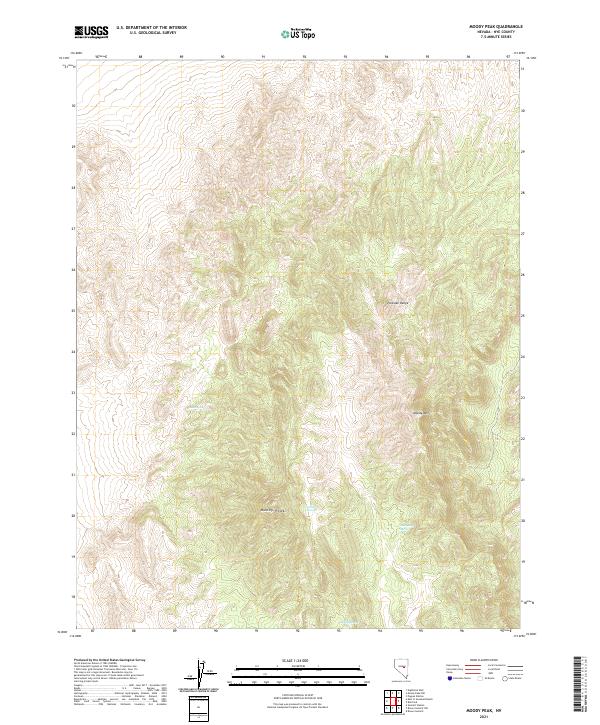 USGS Topographic Map – Moody Peak