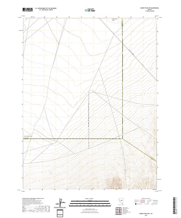2021 Map of Moody Peak NW, 2021 Print