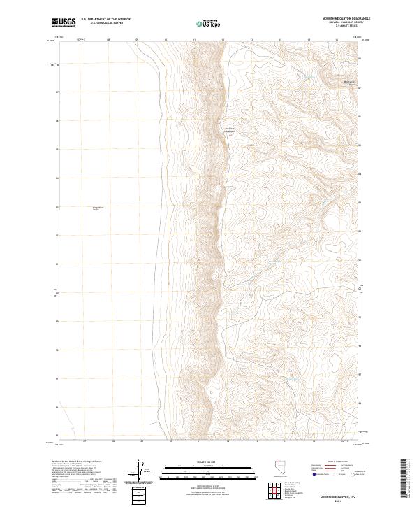 USGS Topographic Map – Moonshine Canyon