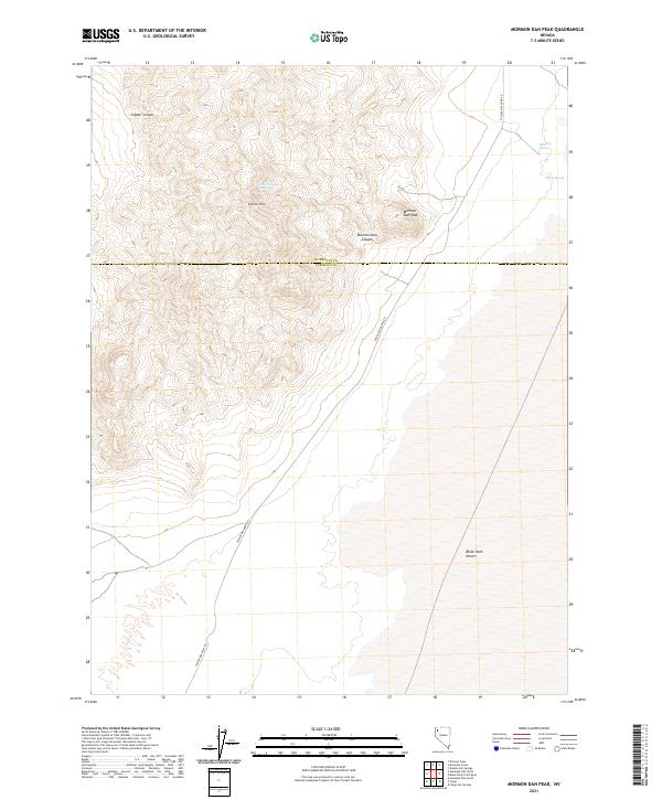 USGS Topographic Map – Mormon Dan Peak