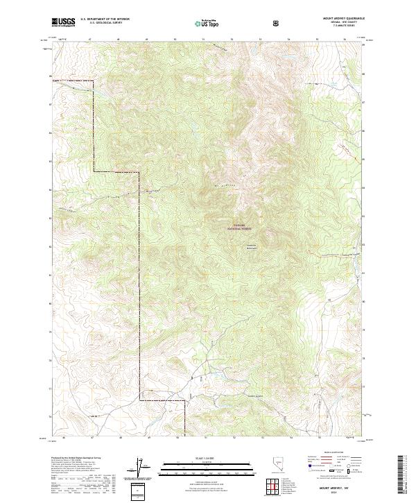 USGS Topographic Map – Mount Ardivey