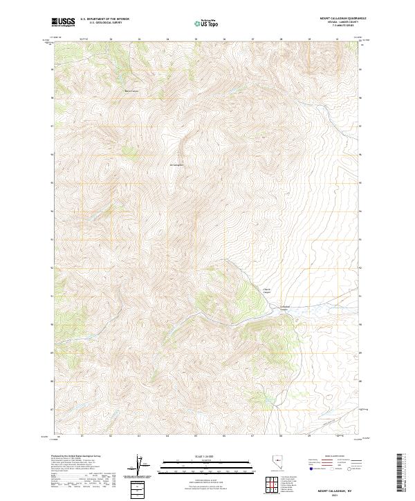USGS Topographic Map – Mount Callaghan