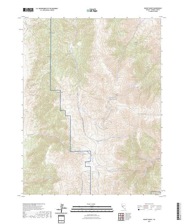 USGS Topographic Map – Mount Grant