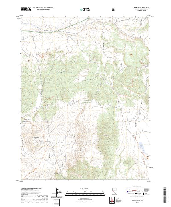 USGS Topographic Map – Mount Hicks