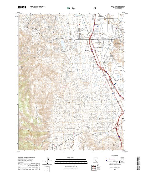USGS Topographic Map – Mount Rose NE