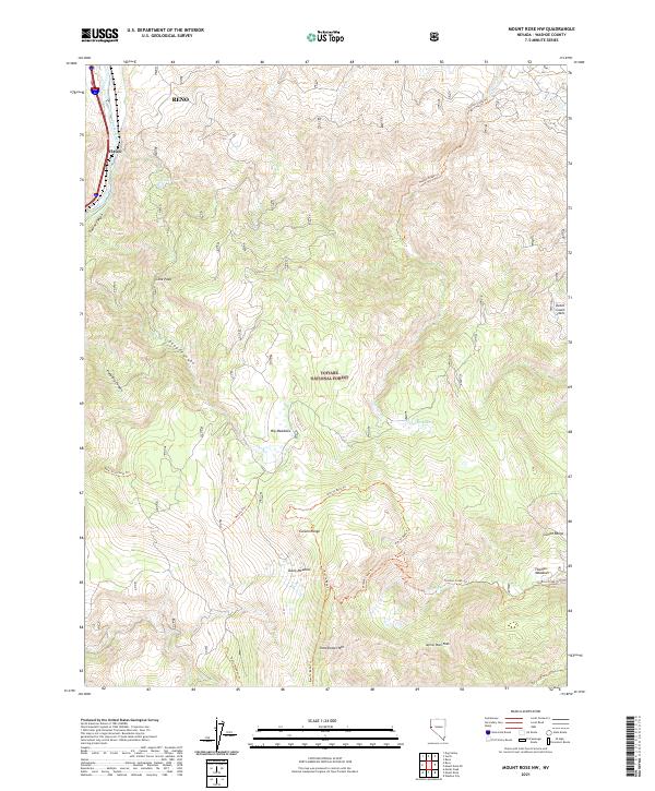 USGS Topographic Map – Mount Rose NW