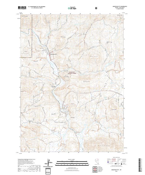 USGS Topographic Map – Mountain City