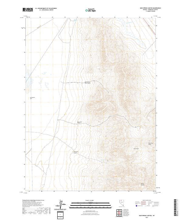 USGS Topographic Map – Mud Spring Canyon