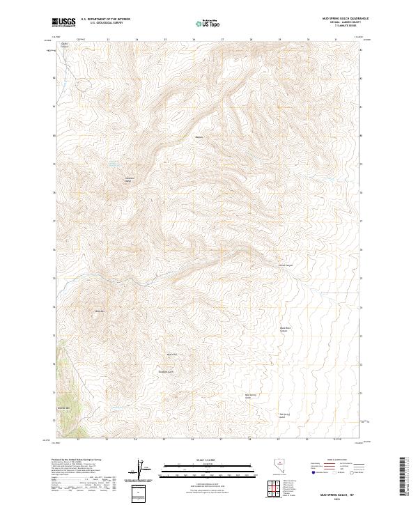 USGS Topographic Map – Mud Spring Gulch