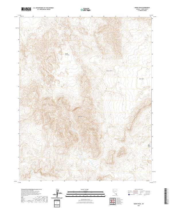 USGS Topographic Map – Muddy Peak