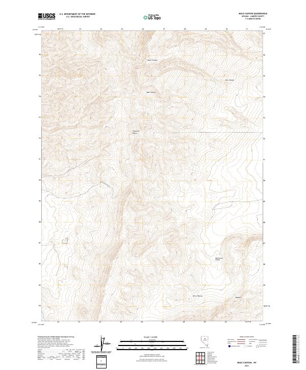 USGS Topographic Map – Mule Canyon