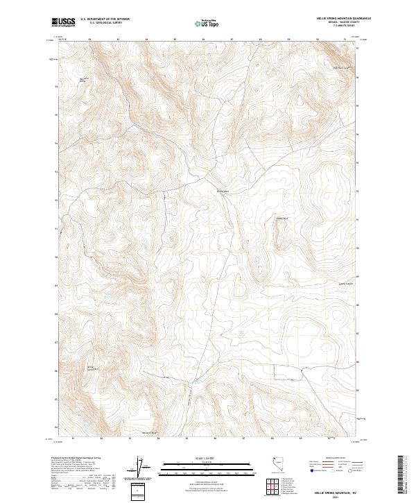 USGS Topographic Map – Nellie Spring Mountain