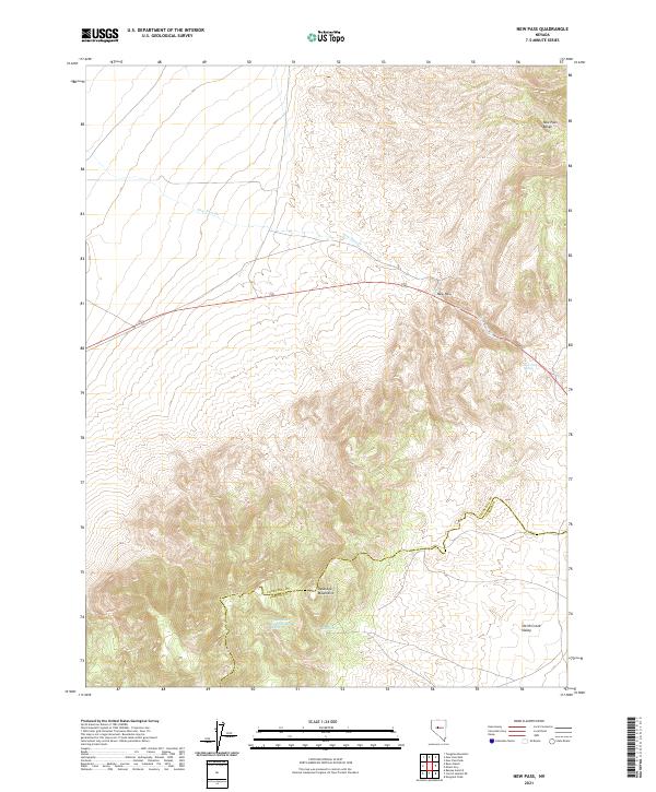 USGS Topographic Map – New Pass