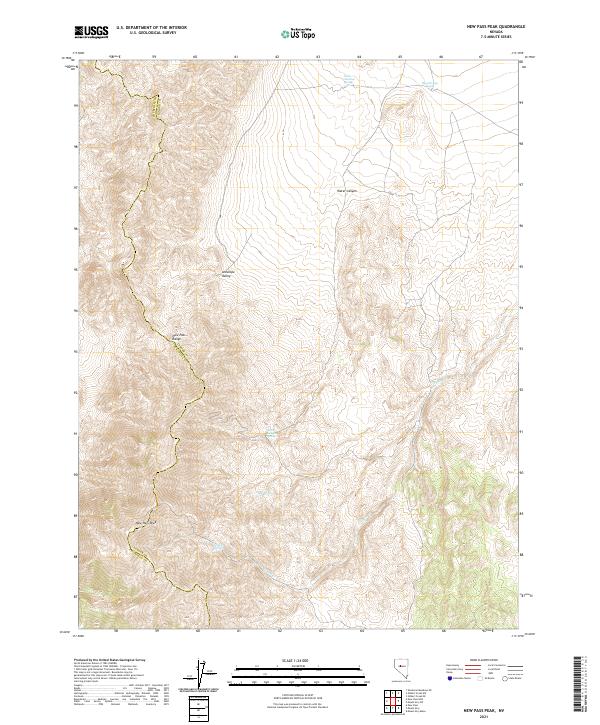 USGS Topographic Map – New Pass Peak