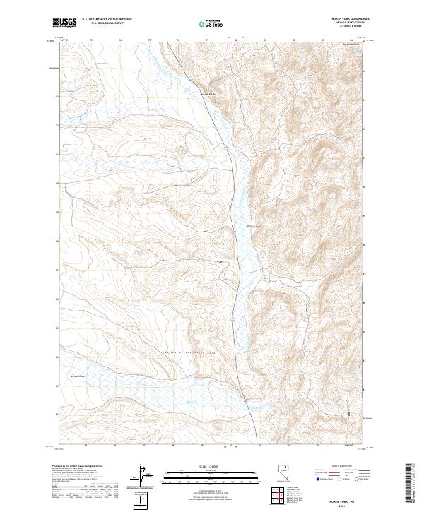 USGS Topographic Map – North Fork