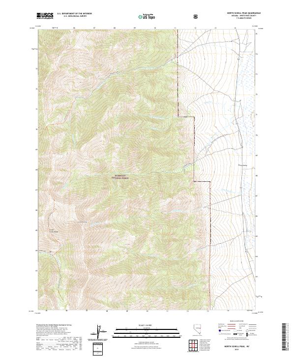 USGS Topographic Map – North Schell Peak